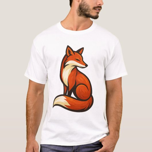 Mystic Fox Elegance – Bold Artistic T-Shirt Design (Voorkant)