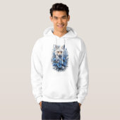 Mystic Fox voor Blue Bloom Hoodie (Voorkant volledig)