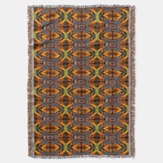 Mystic Fractal Throw Blanket Deken (Voorkant Verticaal)