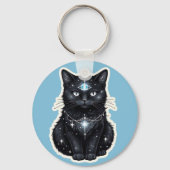 Mystic Galaxy Cat Keychain (Voorkant)