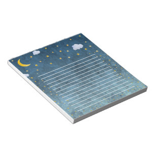 Mystic Galaxy Moon and Stars Night Time Notitieboe Notitieblok