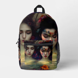 Mystic Garden: Bloemen dromen Bedrukte Rugzak