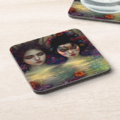 Mystic Garden: Bloemen dromen Bier Onderzetter (Linkerzijde)