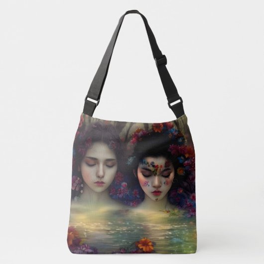 Mystic Garden: Bloemen dromen Crossbody Tas (Voorkant)