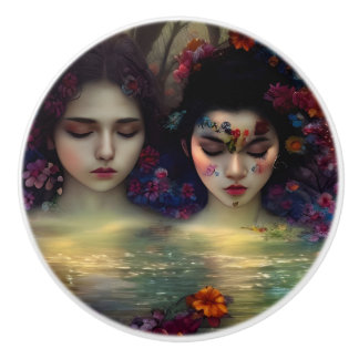 Mystic Garden: Bloemen dromen Keramische Knop