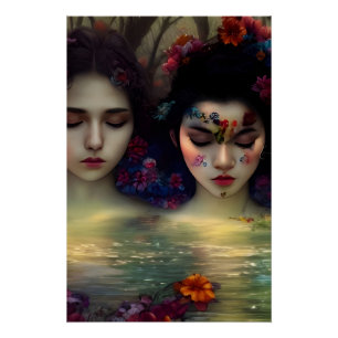 Mystic Garden: Bloemen dromen Perfect Poster