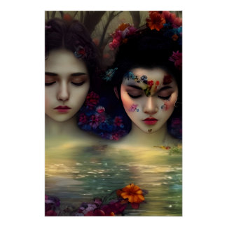 Mystic Garden: Bloemen dromen Perfect Poster