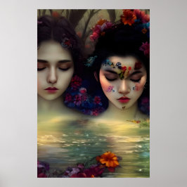 Mystic Garden: Bloemen dromen Poster
