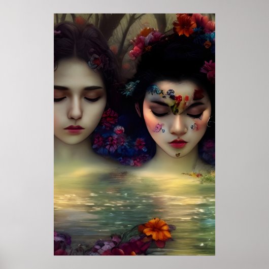 Mystic Garden: Bloemen dromen Poster (Voorkant)
