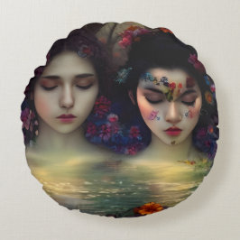 Mystic Garden: Bloemen dromen Rond Kussen