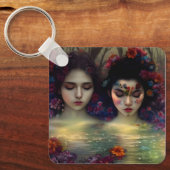 Mystic Garden: Bloemen dromen Sleutelhanger (Voorkant)