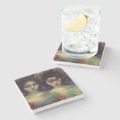 Mystic Garden: Bloemen dromen Stenen Onderzetter (Zijkant)