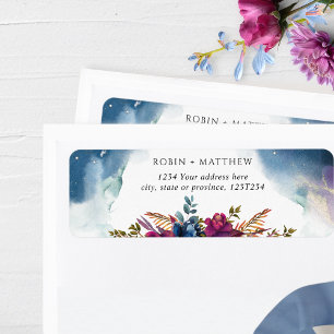 Mystic Garden Celestial Theme Return Address Etiket