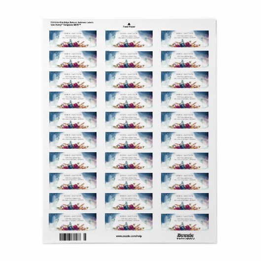 Mystic Garden Celestial Theme Return Address Etiket (Full Sheet)