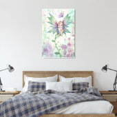 Mystic Garden Flower Fairy Wrapped Canvas Print (Insitu (Slaapkamer))