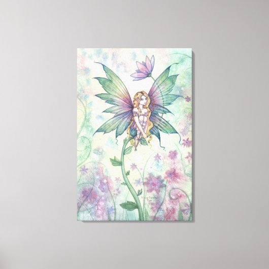 Mystic Garden Flower Fairy Wrapped Canvas Print (Voorkant)