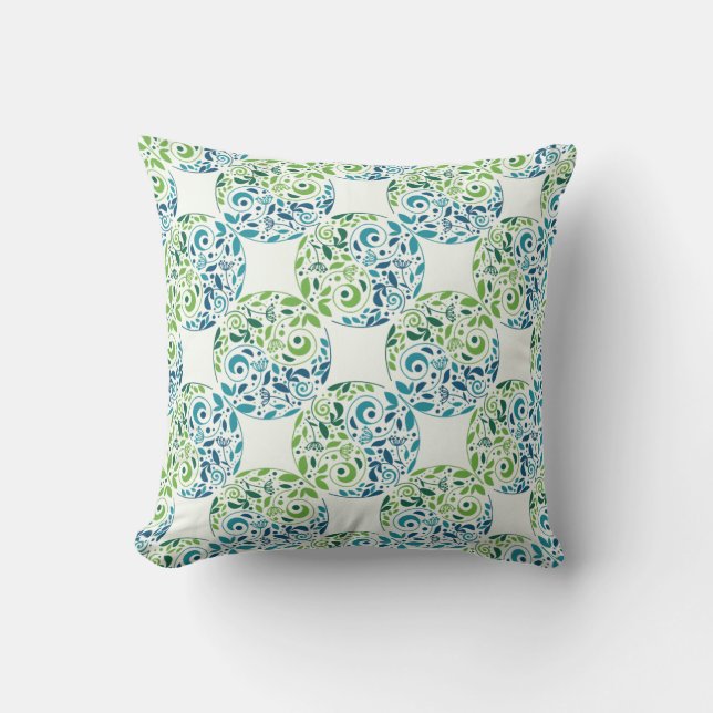 Mystic Garden Pattern Throw Pillow Kussen (Voorkant)