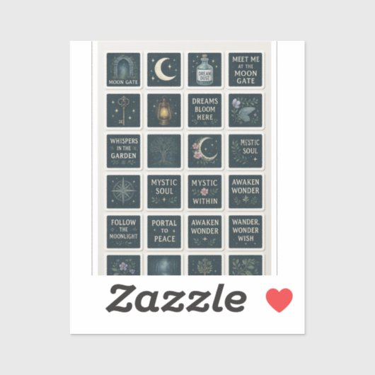 Mystic Garden Sticker Sheet – Moonlit Bloemen (Vel)