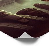 Mystic Golden-Hued Surreal Aztec Warrior Illustrat Poster (Hoek)