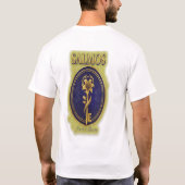 Mystic Golden Key & Bloom: Elegant Logo Design T-S T-shirt (Achterkant)