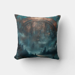 Mystic Gothic Art - Blue Copper Patina Decorative  Kussen