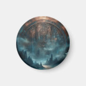 Mystic Gothic Art - Blue Copper Patina Magnet (Voorkant)