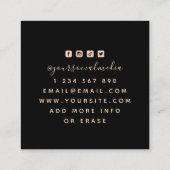 Mystic Gothic Skull Snake Illustratie Tattoo Art Vierkante Visitekaartje (Achterkant)