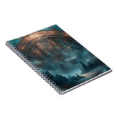 Mystic Gothic Steampunk Art - Blue Copper Patina  Notitieboek (Rechterzijde)