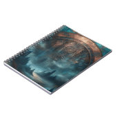 Mystic Gothic Steampunk Art - Blue Copper Patina  Notitieboek (Linkerzijde)