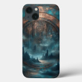 Mystic Gothic Steampunk - Blue Copper Patina Case-Mate iPhone Case (Achterkant)
