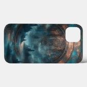 Mystic Gothic Steampunk - Blue Copper Patina Case-Mate iPhone Case (Achterkant (horizontaal))