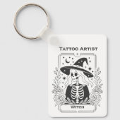 Mystic Gothic Tarot Skelet Hemels Sleutelhanger (Voorkant)