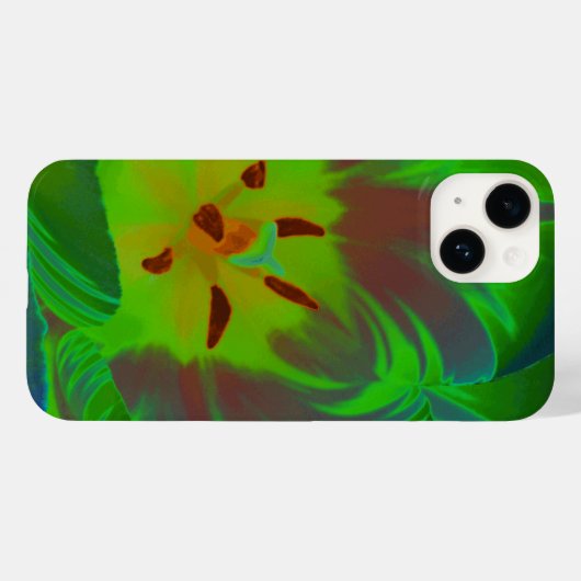 Mystic Green Tulip Case-Mate iPhone Case (Achterkant (horizontaal))