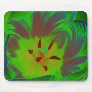 Mystic Green Tulip Mousepad Muismat