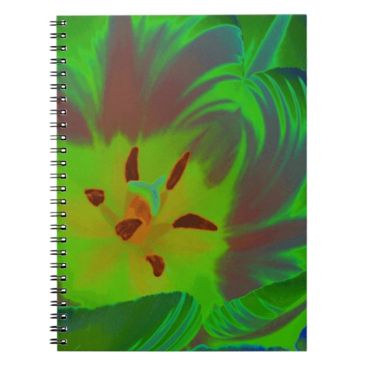 Mystic Green Tulip Notitieboek (Voorkant)