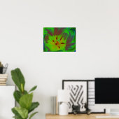 Mystic Green Tulip Poster (Thuiskantoor)