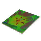 Mystic Green Tulip Tile Tegeltje (Zijkant)