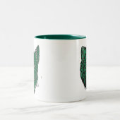 Mystic Green Wolf Fox Duality Mug - Unique Spirit Tweekleurige Koffiemok (Center)