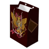 Mystic Griffin met swords Medium Gift Bag Cadeauzakje (Voorkant Gekanteld)