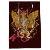 Mystic Griffin met swords Medium Gift Bag Cadeauzakje (Achterkant)
