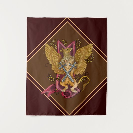 Mystic Griffin met swords Wandkleed (Voorkant)