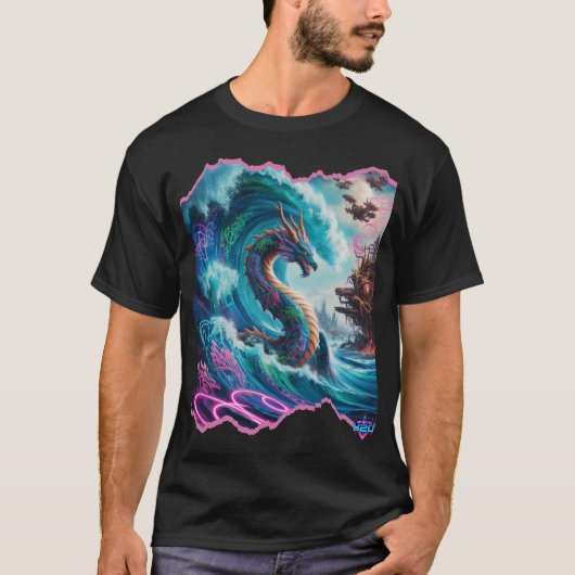 Mystic H2O Dragon Zee Serpent Design T-shirt (Voorkant)