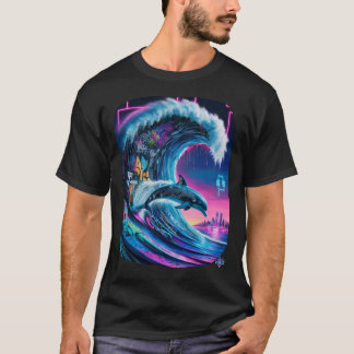 Mystic H2O Neon Tide Cyber DolphinDesign T-shirt