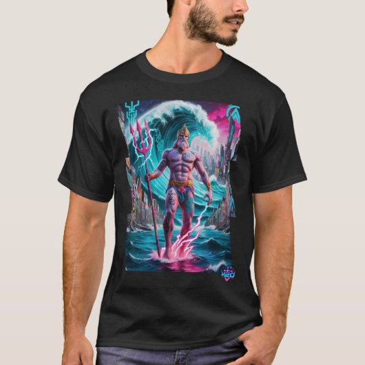 Mystic H2O Poseidon's Storm Design T-shirt (Voorkant)