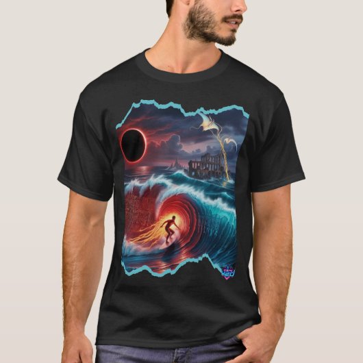 Mystic H2O Time Surfer-ontwerp T-shirt (Voorkant)