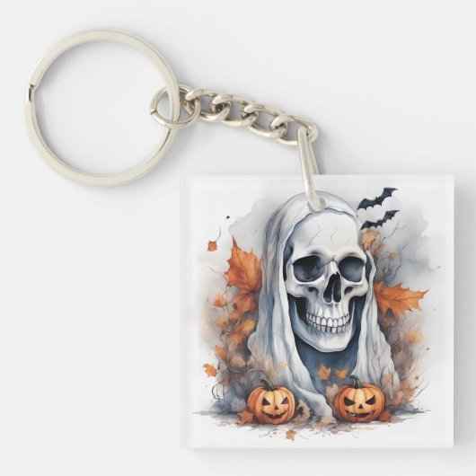 Mystic Halloween Ghost Art - betoverend geschenk Sleutelhanger (voorkant)