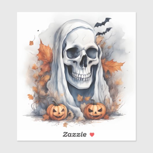 Mystic Halloween Ghost Art - betoverend geschenk Sticker (Vel)