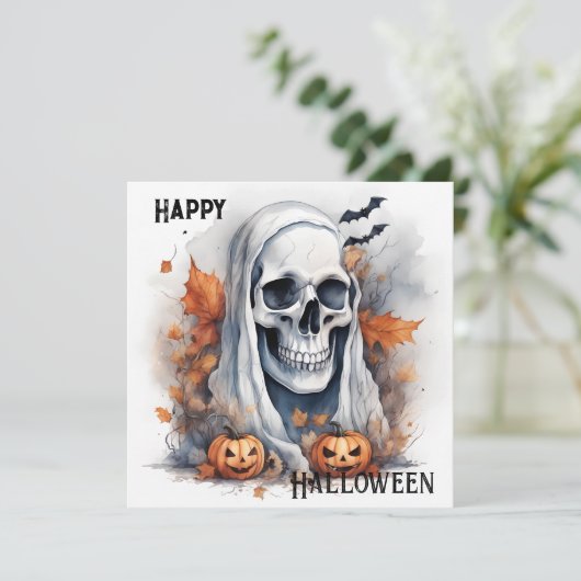 Mystic Halloween Ghost Art Skull Gift (Staand voorkant)