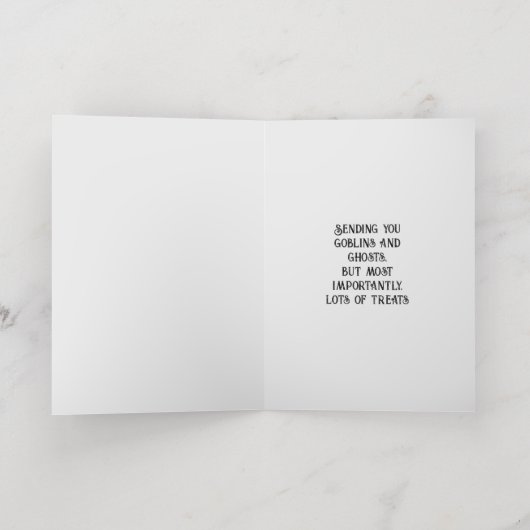 Mystic Halloween Ghost - Gotische Waterverf Kunst Folie Wenskaart (Binnenlaag)