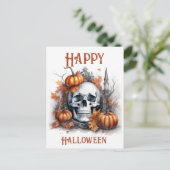 Mystic Halloween Gothic Skull Art - Betoverend Briefkaart (Staand voorkant)